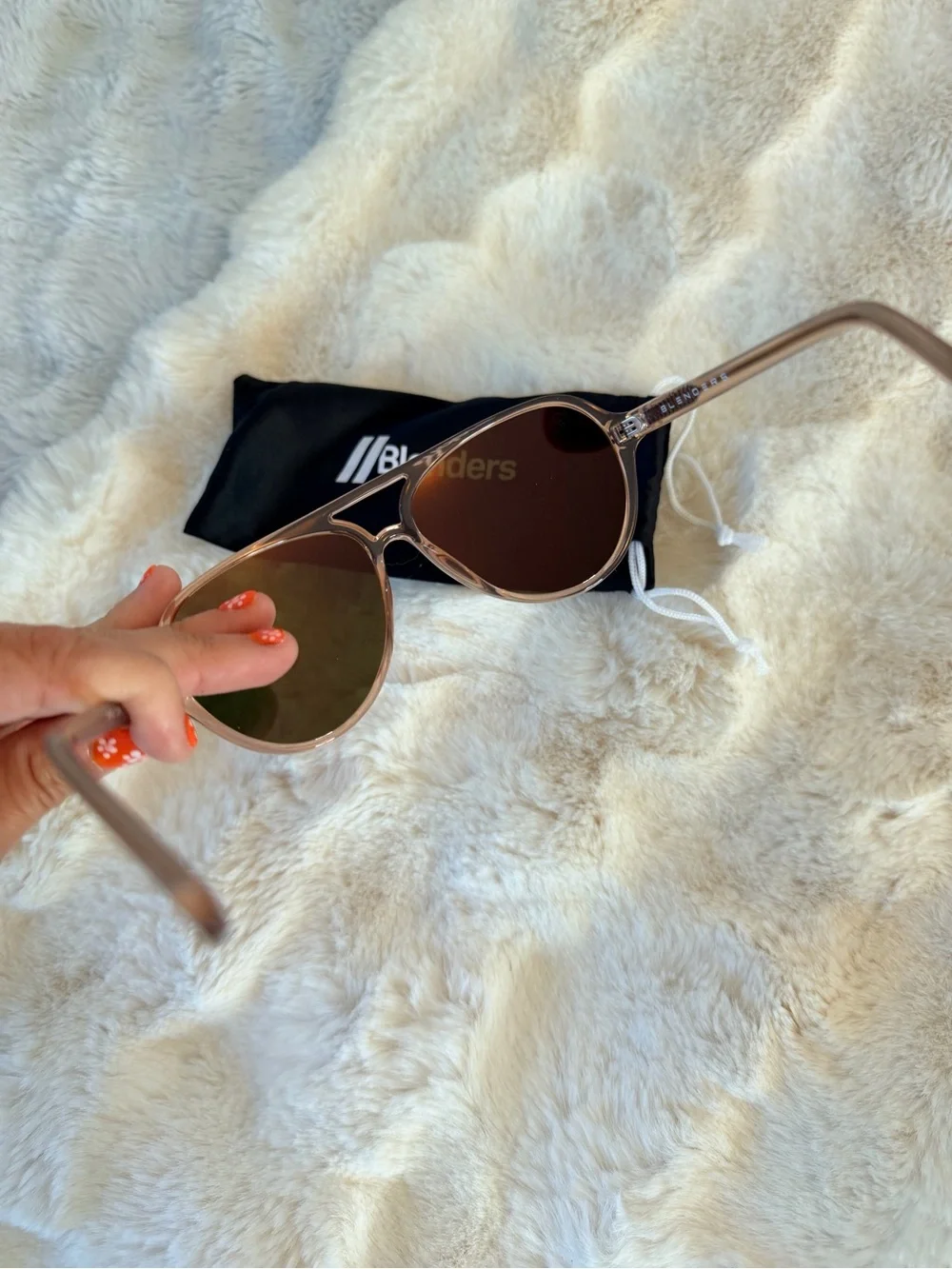 Blinder women’s Pink Mirrored Aviator Sunglasses -